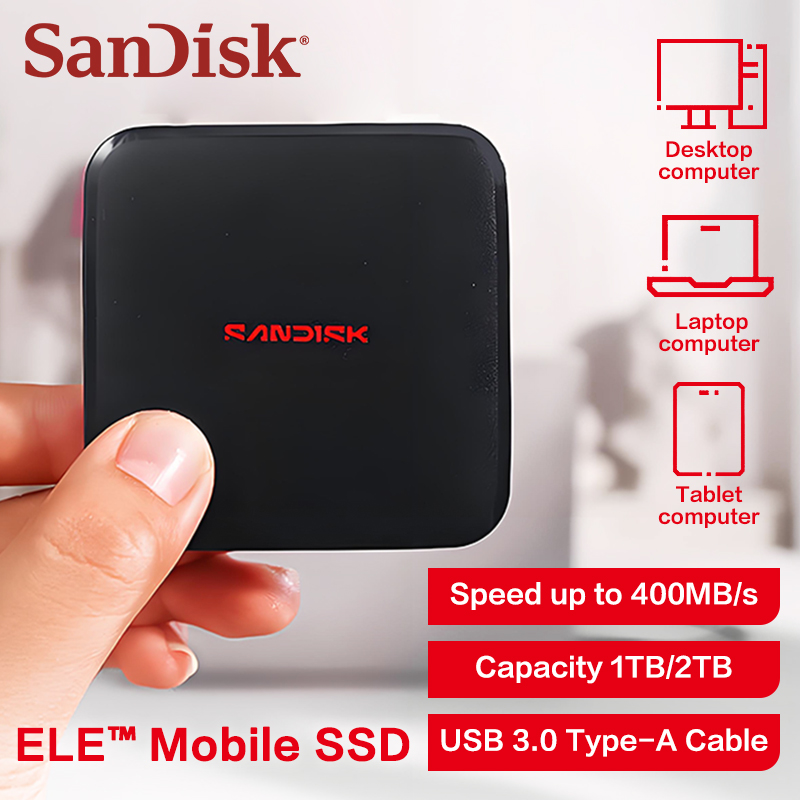 Laptop External Accessories - SanDisk ELE Mini Taşınabilir SSD Sabit