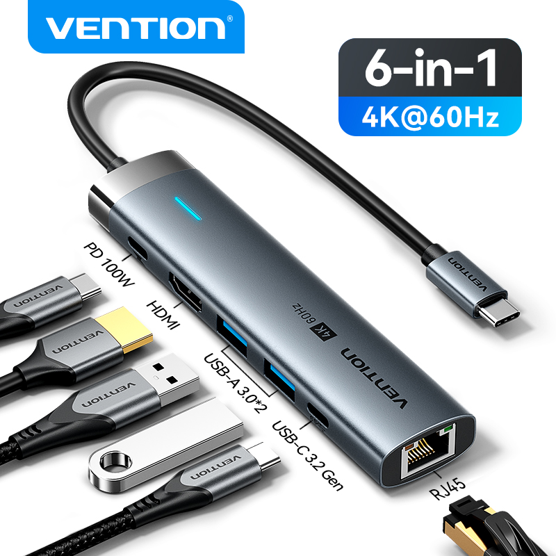 Apple Accessories Laptop - Vention USB C HUB Tip C