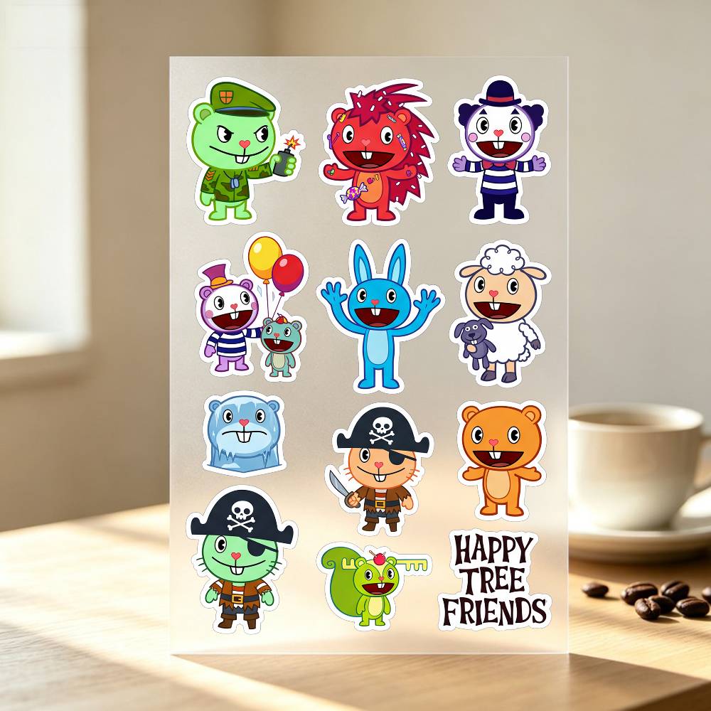 Mutlu T-ree F-rien-ds Çıkartma - Laptop Accessories Wallpaper incelemesi ve fiyatı
