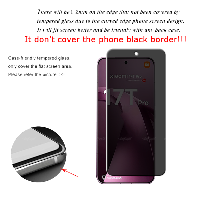 4/3/2/1 adet Xiaomi 17T Pro ca - Privacy Screen Filter incelemesi ve fiyatı