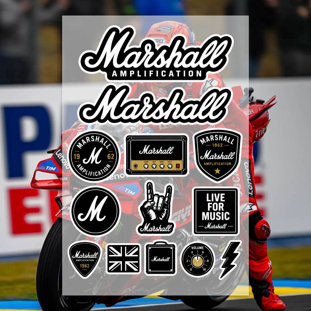 M-arshall Çıkartmaları Moto Çı - Laptop Accessories Wallpaper incelemesi ve fiyatı